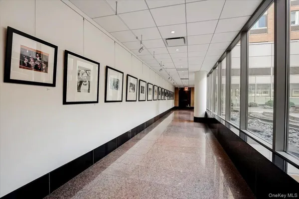 a view of a hallway with window