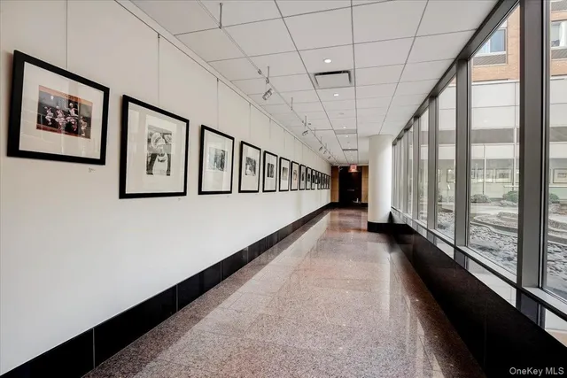 a view of a hallway with window
