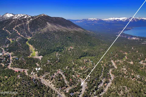 a view of an outdoor space and a mountain view