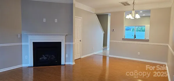a view of a livingroom with a fireplace