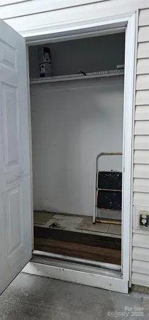 a close view of door