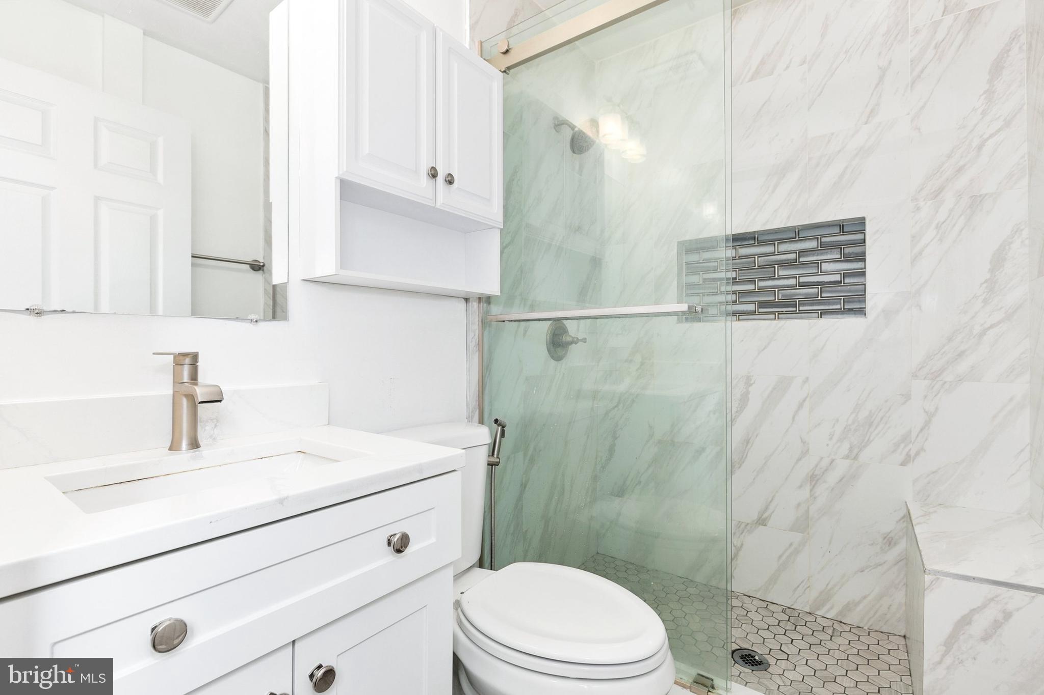 2920 Weisman Road Silver Spring, MD 20902 - Photo 17 of 32 a bathroom with a sink a toilet and shower