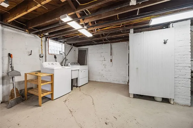 a view of storage and utility room