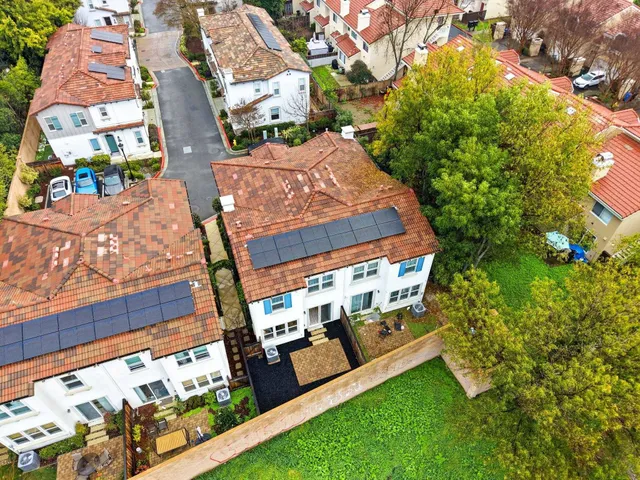 an aerial view of a city