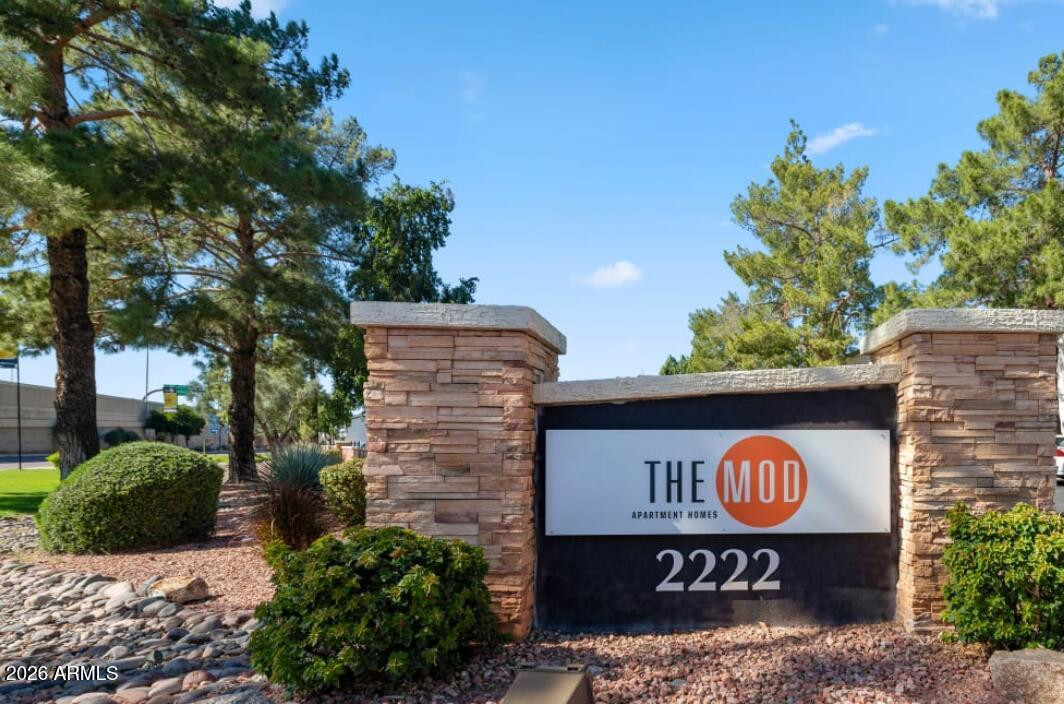 a sign that is on the side of a building