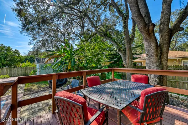 a outdoor view with a seating space
