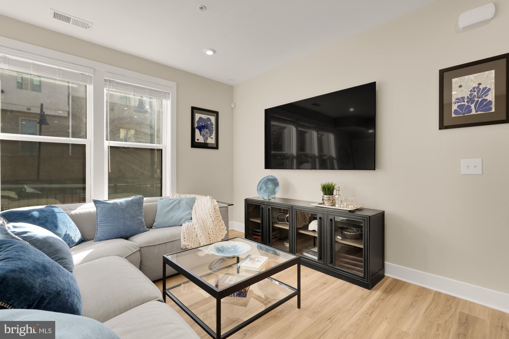 1704 Bandit Loop, Unit 20A Reston, VA 20190 - Photo 4 of 32 a living room with furniture and a flat screen tv