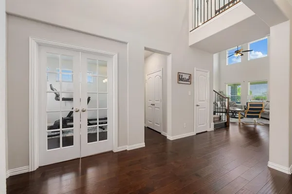 a living room with furniture fireplace and flat screen tv