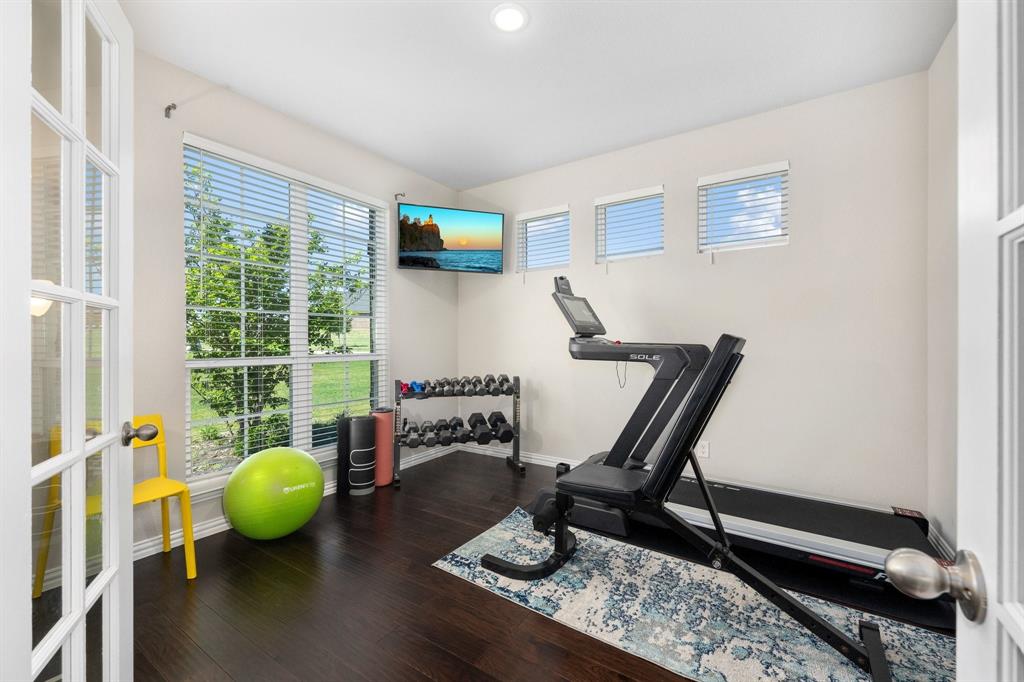 12700 Cold Spring Lane Ponder, TX 76259 - Photo 9 of 30 Home office doubles as a home gym.