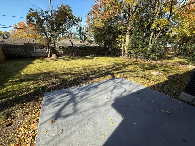 a view of an outdoor space and swimming pool