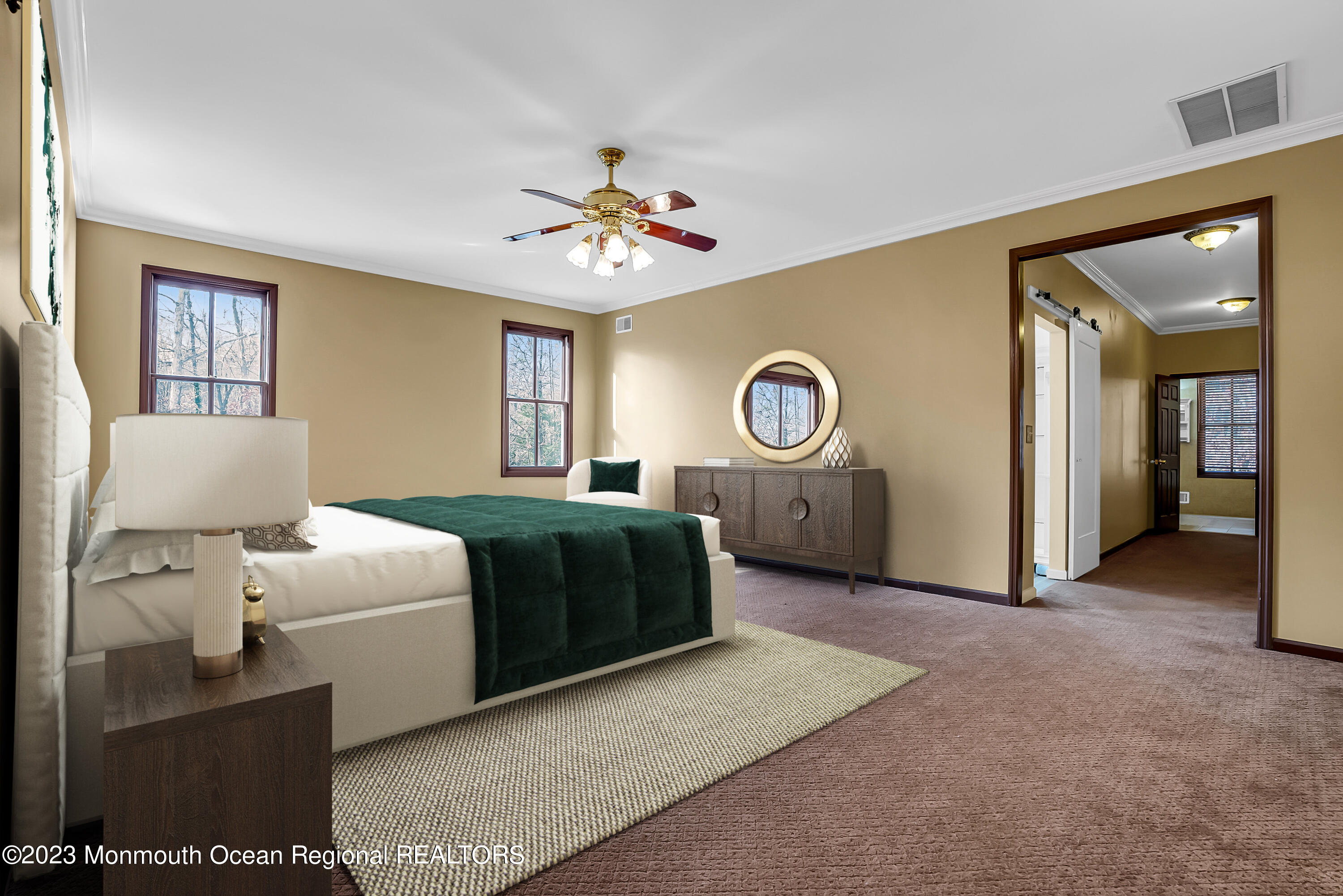 13 Pine Drive Millstone Township, NJ 08510 - Photo 32 of 56 a spacious bedroom with a bed and window