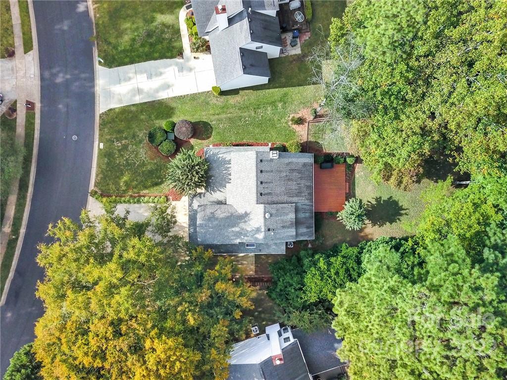 12102 Henderson Hill Road Huntersville, NC 28078 - Photo 29 of 31 an aerial view of a house with a yard and garden