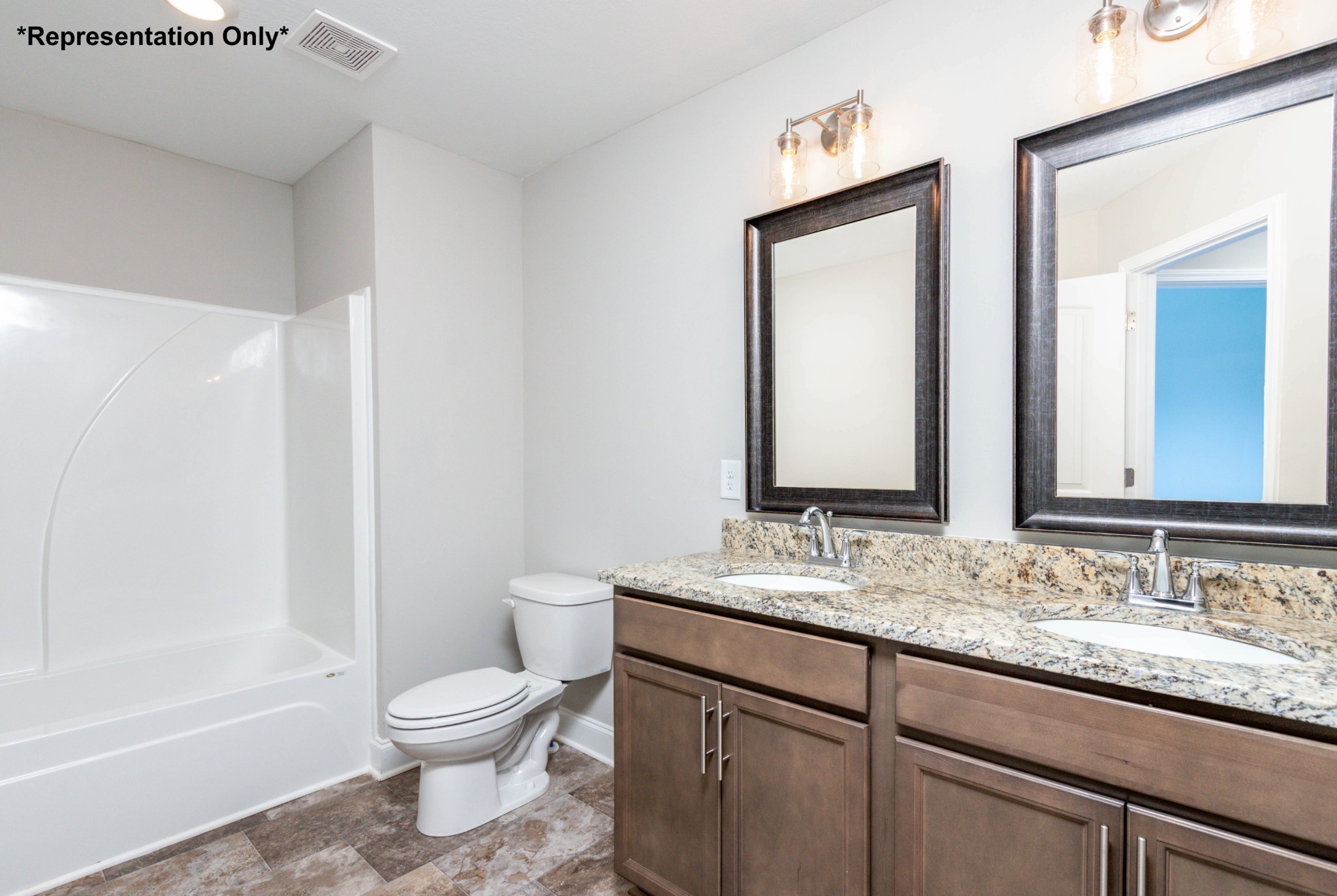 45 Brady Estates Murfreesboro, TN 37127 - Photo 20 of 24 a bathroom with a granite countertop sink toilet and shower