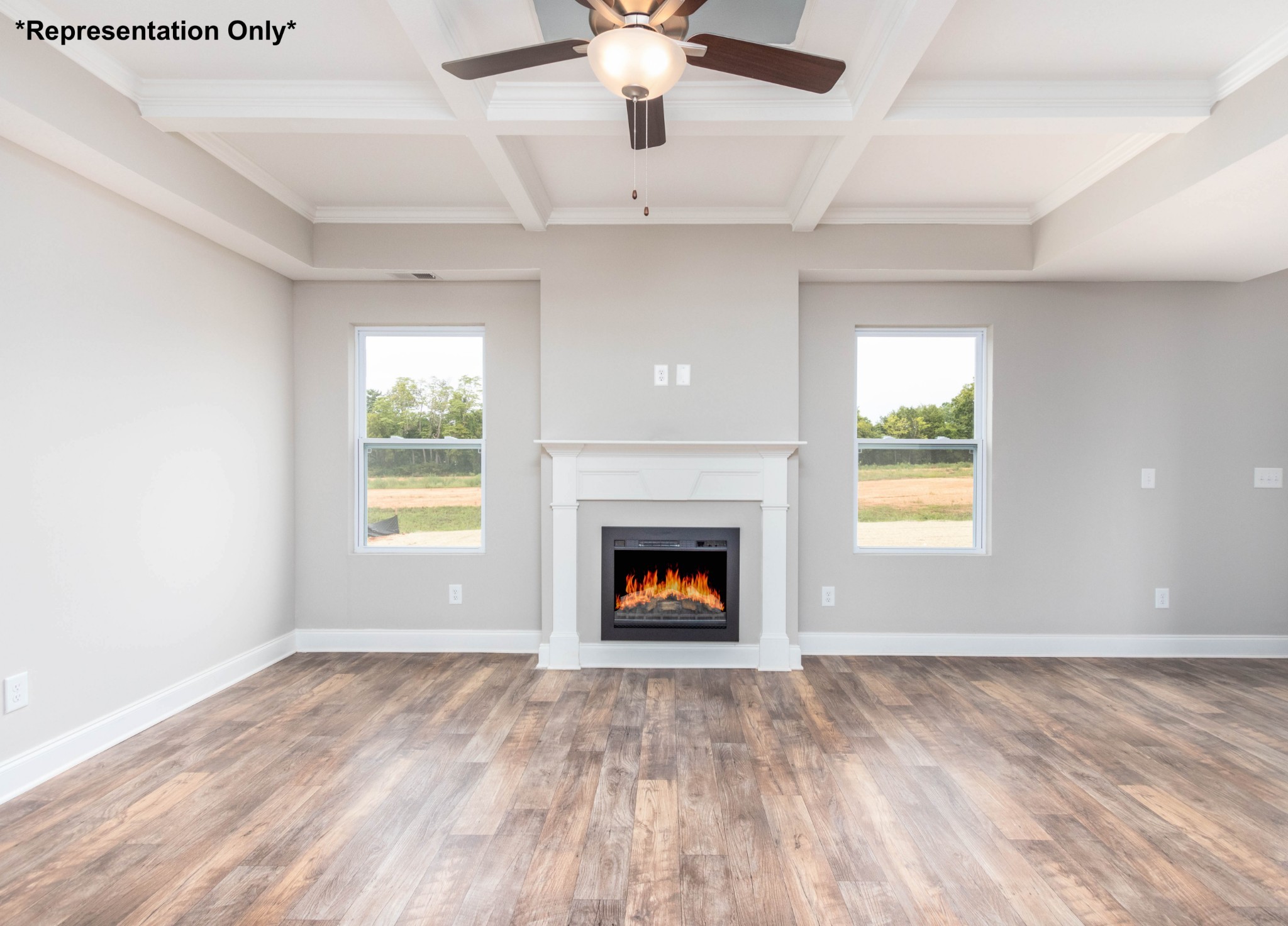 45 Brady Estates Murfreesboro, TN 37127 - Photo 8 of 24 an empty room with windows and fireplace