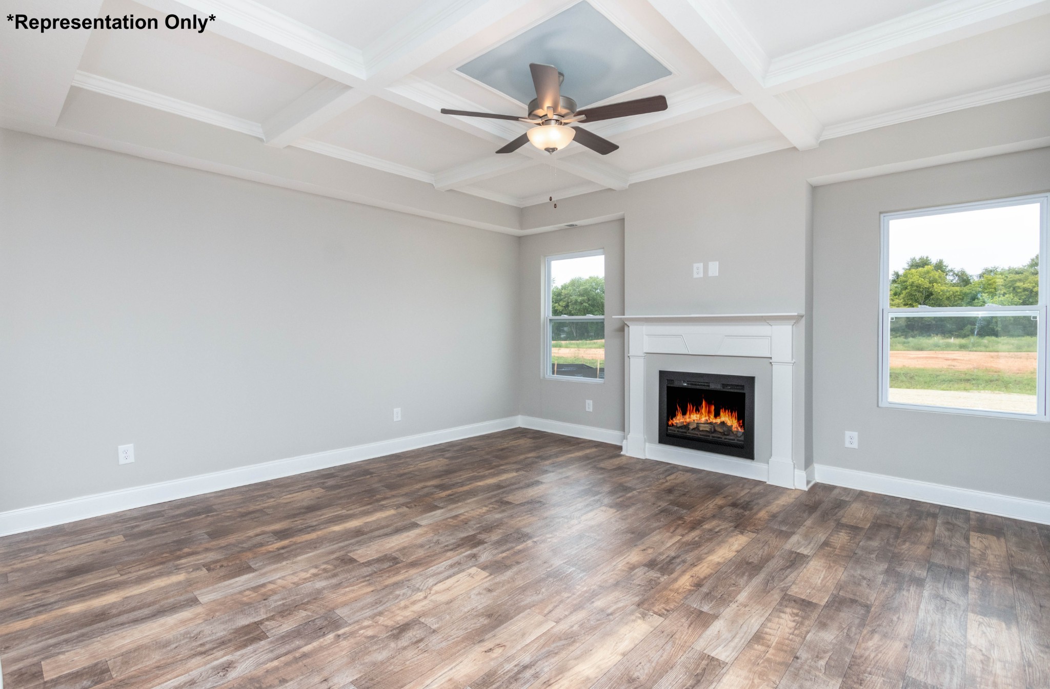 45 Brady Estates Murfreesboro, TN 37127 - Photo 9 of 24 a view of an empty room with a fireplace and a window
