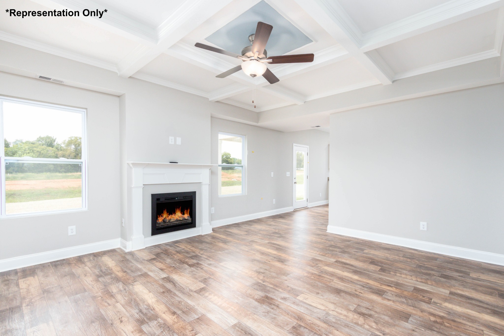 45 Brady Estates Murfreesboro, TN 37127 - Photo 10 of 24 a view of an empty room with a window and fireplace