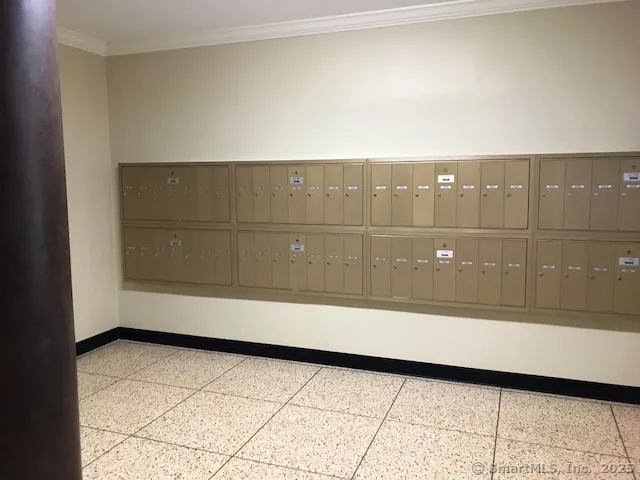 a front view of a building