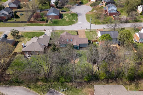 an aerial view of multiple house