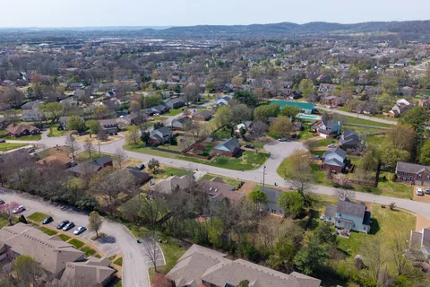 an aerial view of a city