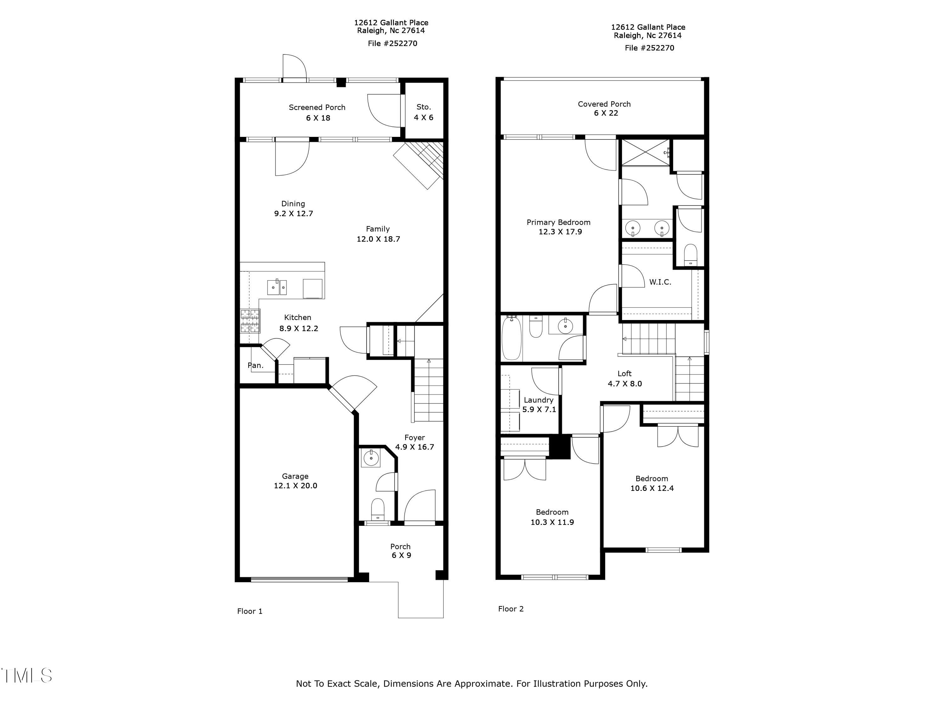 12612 Gallant Place Raleigh, NC 27614 - Photo 19 of 19 12612 Gallant Floor Plan