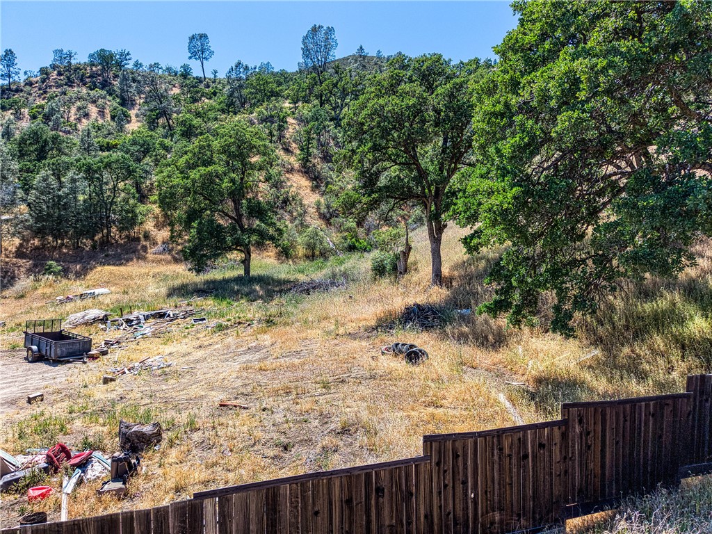 104 Mule Skinner Road Clearlake Oaks, CA 95423 - Photo 7 of 25 a view of a yard with wooden fence
