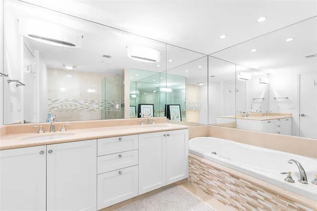 a view of a city with tall buildings