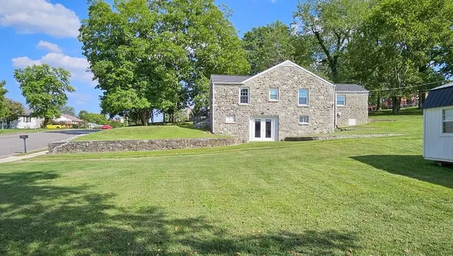 a house view with a garden space