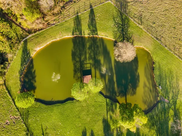 a view of a lake with a lake