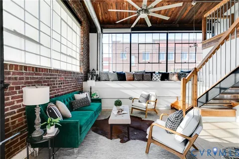 a outdoor living space with furniture