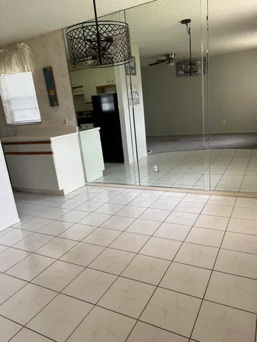 a view of a livingroom with a chandelier