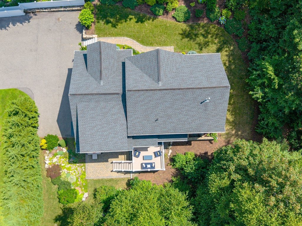 1332 Great Plain Avenue Needham, MA 02492 - Photo 40 of 42 an aerial view of a house with garden space and street view