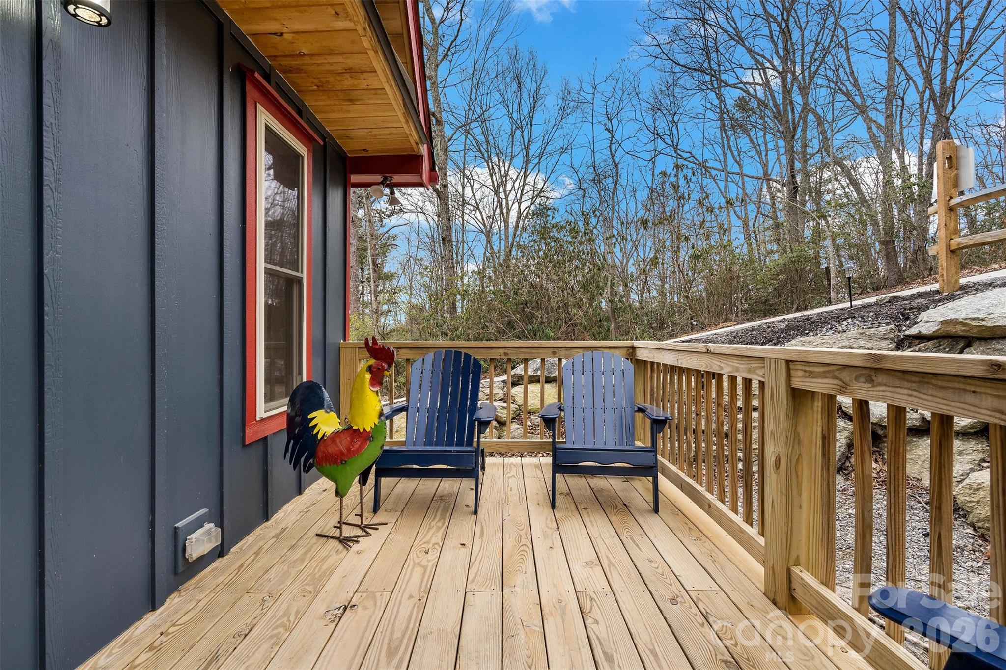 67-69 Flat Top Mountain Road Fairview, NC 28730 - Photo 9 of 43 a view of balcony with furniture and wooden deck