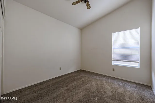 an empty room with a window