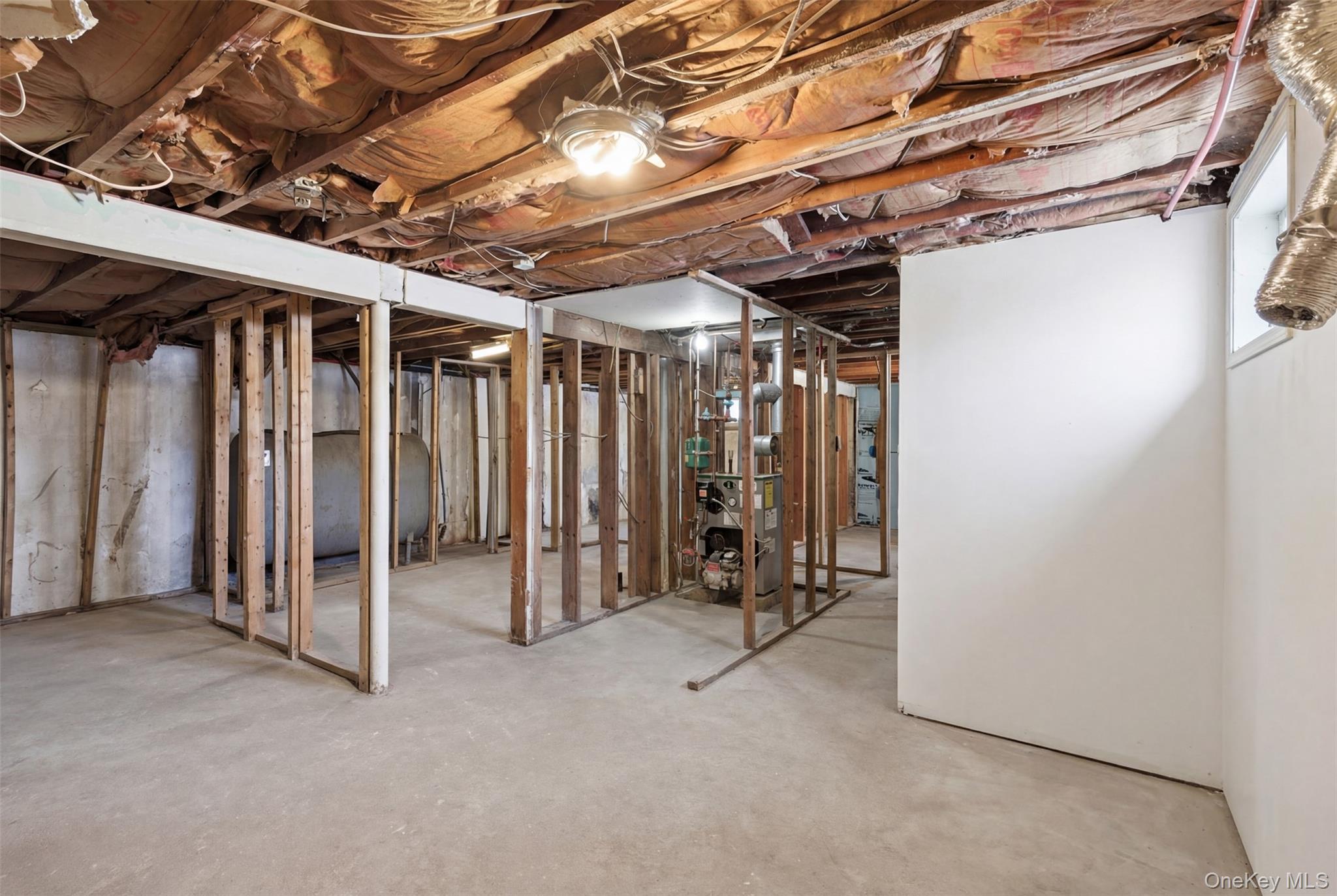 717 Doane Avenue Bellport, NY 11713 - Photo 19 of 22 Unfinished basement with heating fuel and a heating unit