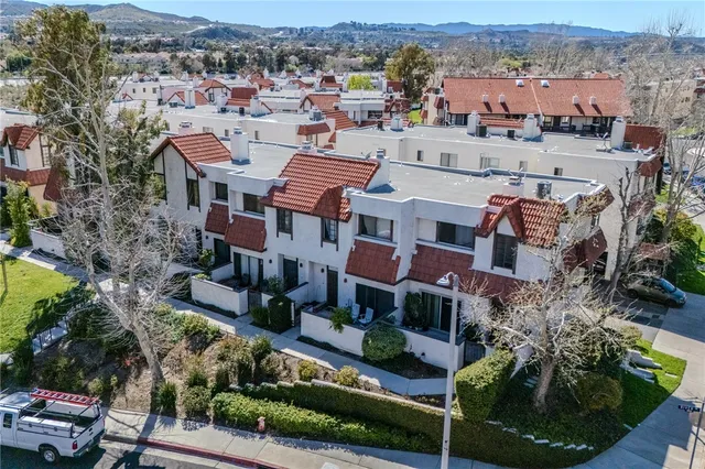 an aerial view of multiple house