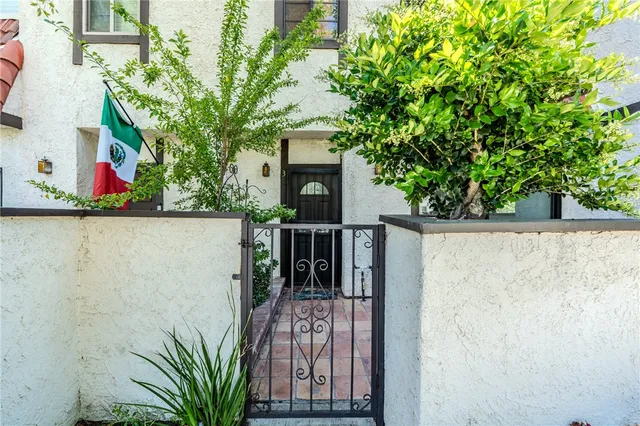 a front view of a house with entryway