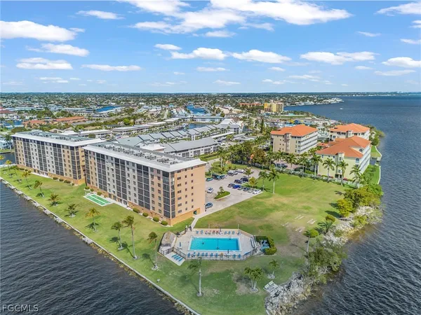 a view of a city and an ocean view