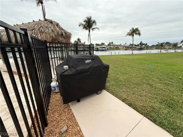 a view of a terrace with chairs