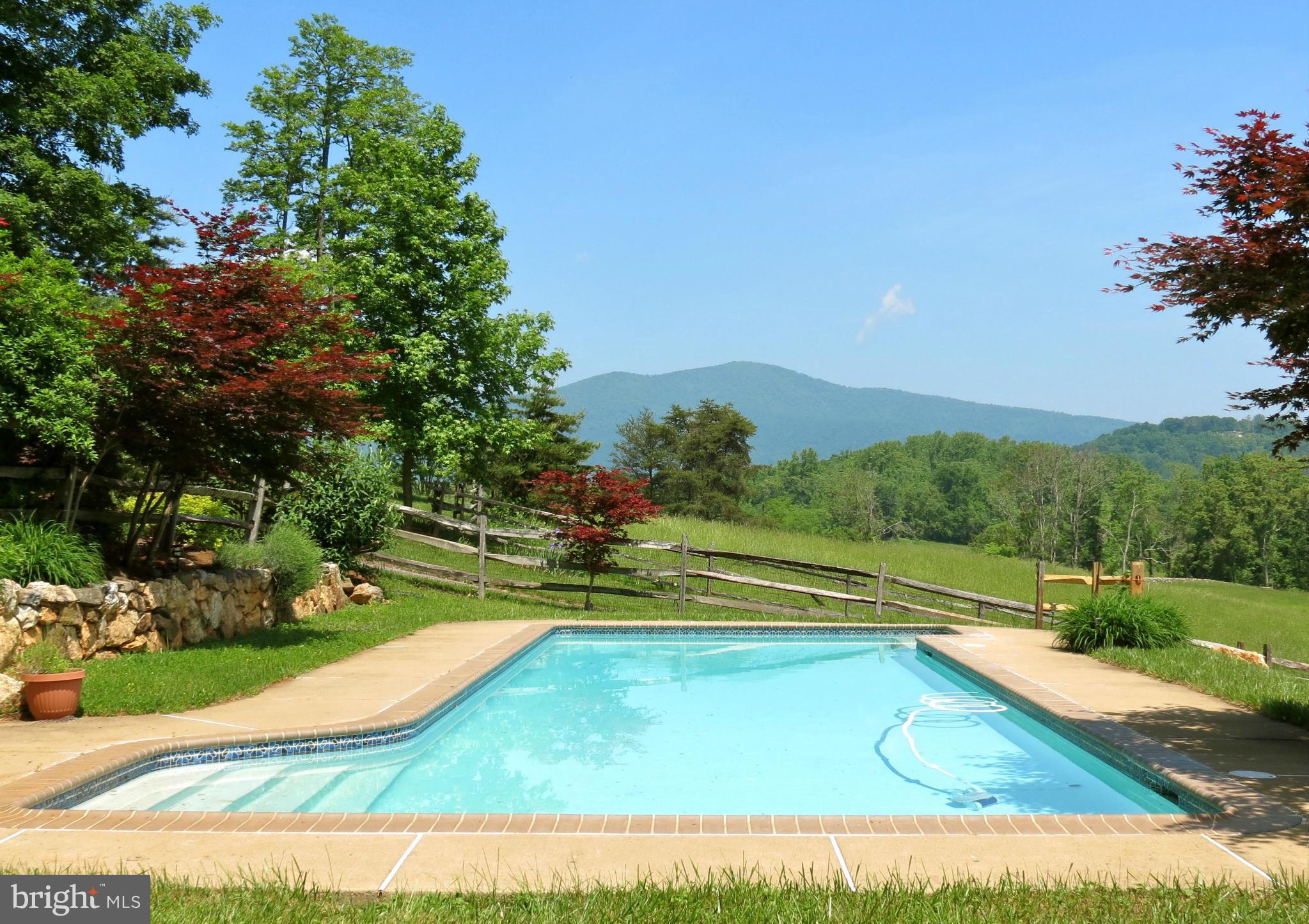 362 Tiger Valley Road Washington, VA 22747 - Photo 5 of 26 View of pool with The Peak mountain in the view