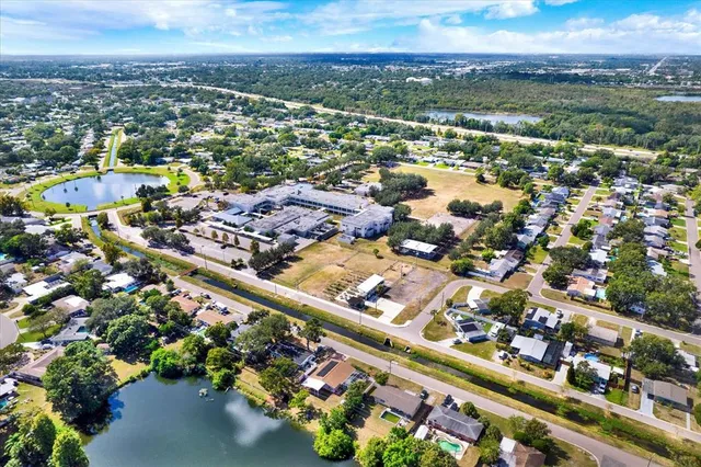 an aerial view of a city