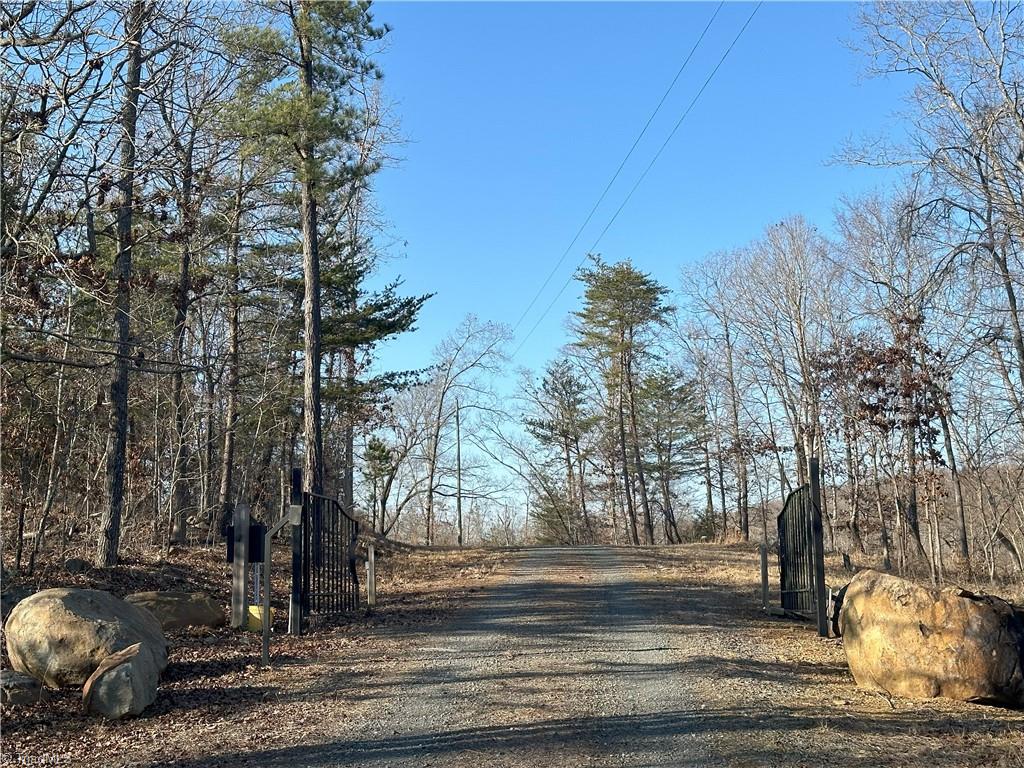2117 Slate Mine Road Denton, NC 27239 - Photo 10 of 46 Property line runs along powerlines and you'll see purple end stakes for estimated lines.