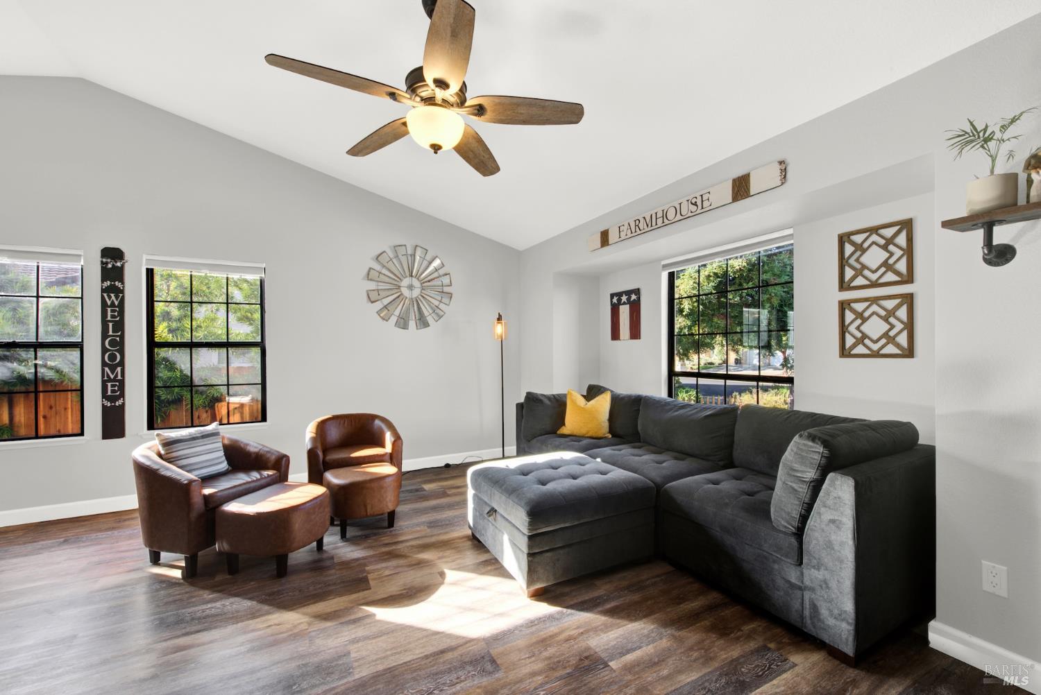 406 Stonecastle Way Vacaville, CA 95687 - Photo 6 of 45 The windows in the kitchen, living room, and primary bedroom were replaced after this photos was taken. All of the windows in this view have been replaced. The new windows have white frames. A simulated example of the new windows is shown in Picture 11.