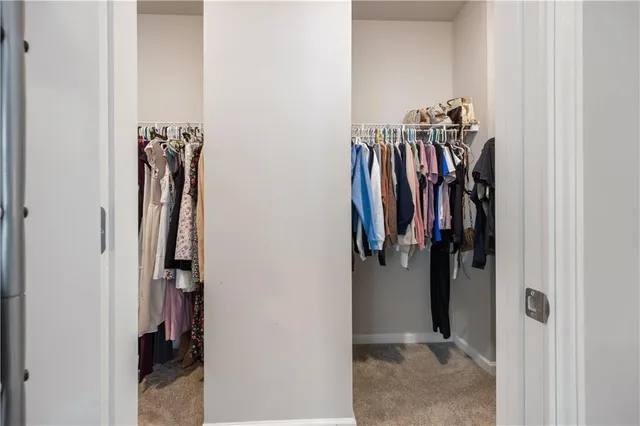 a view of a walk in closet