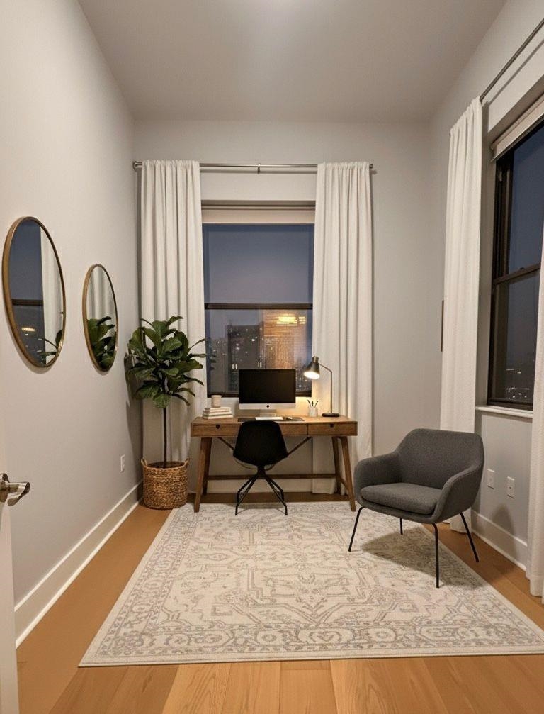 4 Beacon Way, Unit 301 Jersey City, NJ 07304 - Photo 2 of 26 a living room with furniture and a rug