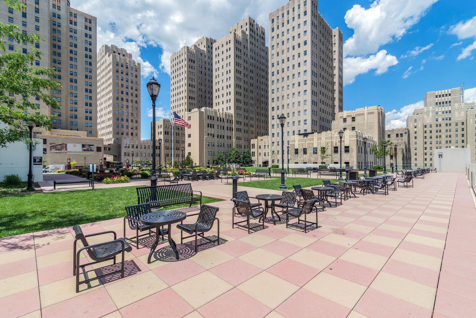 4 Beacon Way, Unit 301 Jersey City, NJ 07304 - Photo 25 of 26 a view of a city with tall buildings