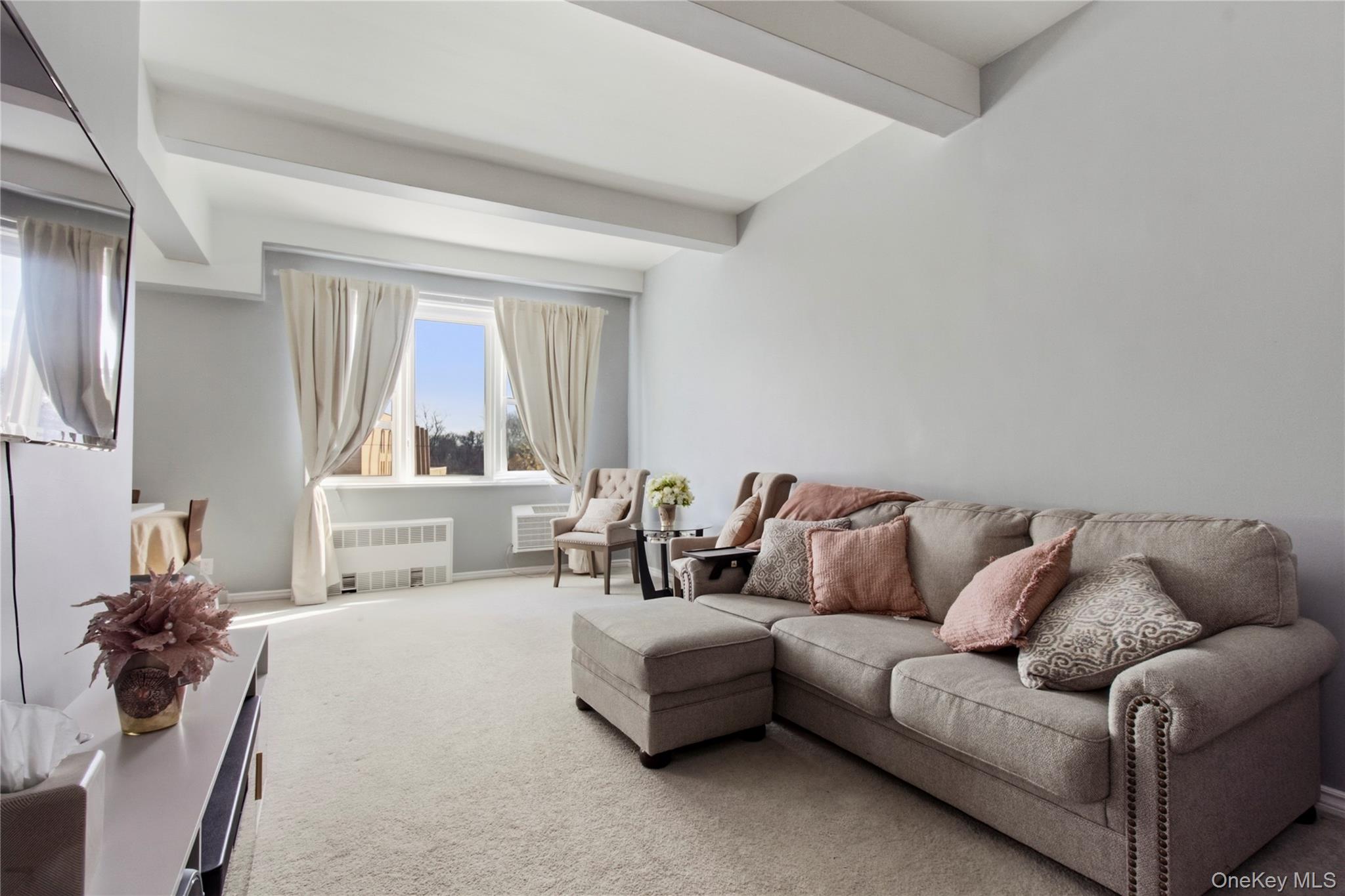 245 Rumsey Road, Unit 2S Yonkers, NY 10701 - Photo 5 of 21 a living room with furniture and a large window