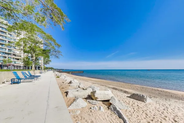 a view of an ocean beach