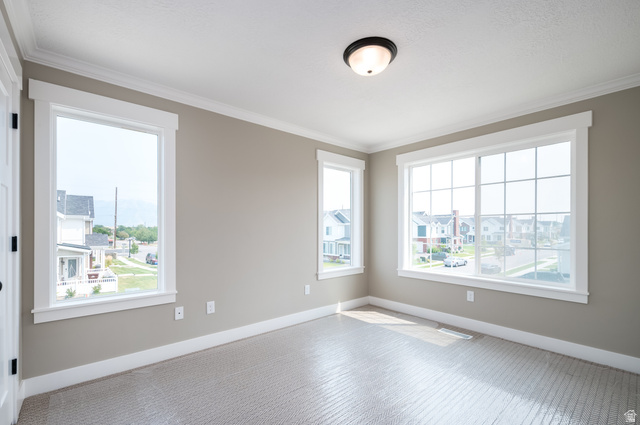 8797 Green Way, Unit 3 Sandy, UT 84094 - Photo 6 of 12 Empty room featuring crown molding and plenty of natural light
