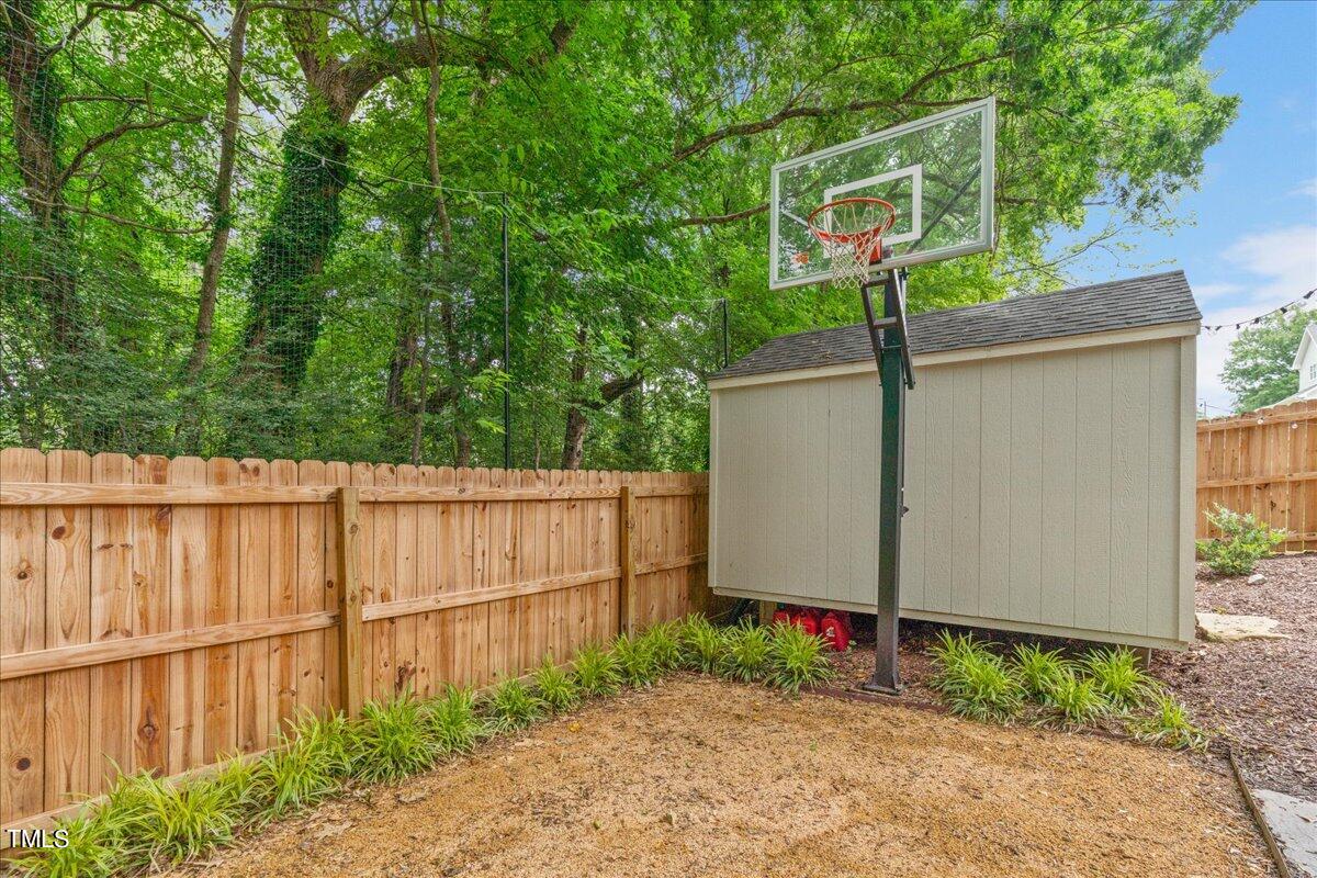 1005 Glascock Street Raleigh, NC 27610 - Photo 54 of 55 54-Built in Basketball Hoop