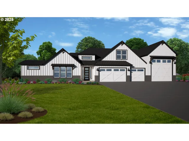 a house view with a garden space